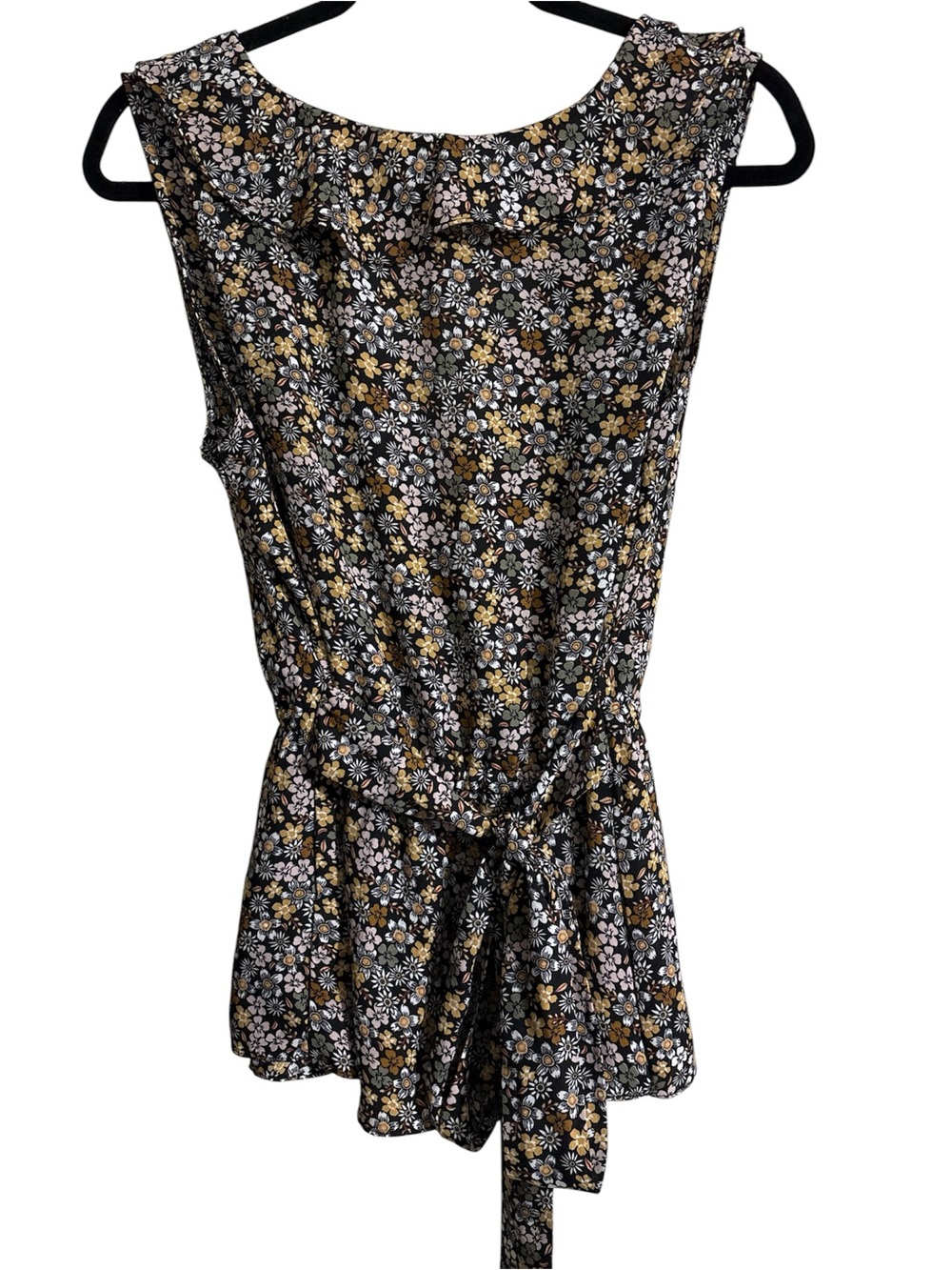 Max Studio Floral Faux Wrap Peplum Top - Picture 4 of 4